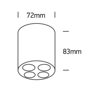 10W Lubinis šviestuvas 12110H/W/W Baltas 3000K