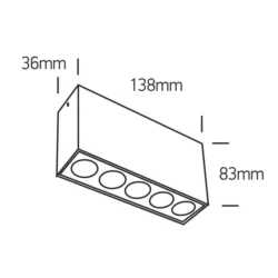 10W Įmontuojamas kryptinis šviestuvas 11110E/W/W Baltas 3000K