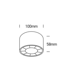 Lubinis šviestuvas SKY SPOT 12cm 3000K