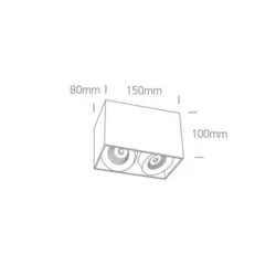 7W Lubinis šviestuvas 12107B/W/W Baltas 3000K DIMM