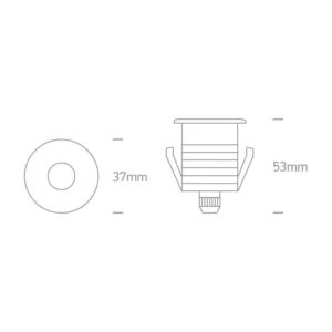 2W Įmontuojamas šviestuvas 68074B/W/W Baltas 3000K IP65 DIMM