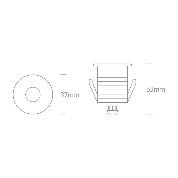 3W Įmontuojamas šviestuvas 68030/AL/W Aliuminis 3000K IP54