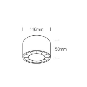 8W Įmontuojamas šviestuvas 10108CF/W Baltas 3000K