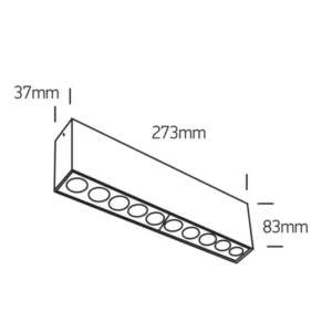 24W Lubinis šviestuvas 12124H/W/W Baltas 3000K