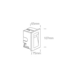 1.5W Įmontuojamas šviestuvas 68007/W/W Baltas 3000K