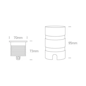 7W Įmontuojamas šviestuvas 69056B/W Pilkas 3000K IP67 DIMM