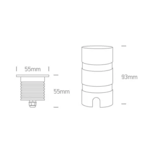 3W Įmontuojamas šviestuvas 69056A/W Pilkas 3000K IP67 DIMM