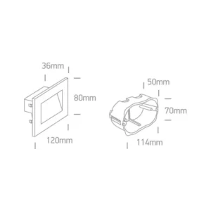 Įmontuojamas šviestuvas 10107H/W/C Baltas 4000K DIMM