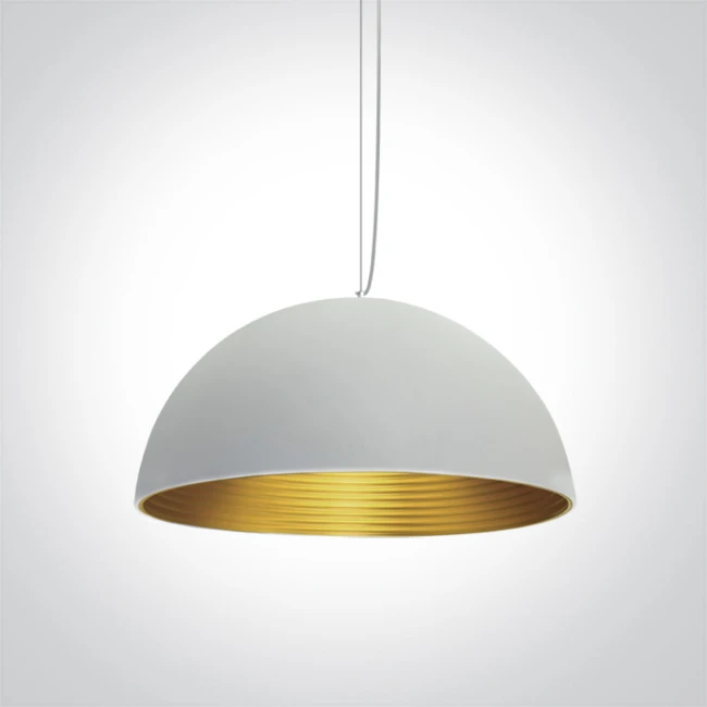 Hanging lamp 63022A/W/BS White/Brass ⌀50