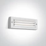 6W Sieninis lauko šviestuvas 67502A/W/W Baltas 3000K IP65