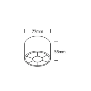 8W Įmontuojamas šviestuvas 10108CF/W Baltas 3000K