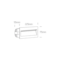 1.5W Įmontuojamas šviestuvas 68007/W/W Baltas 3000K