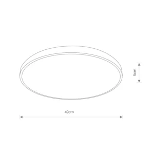 Lubinis šviestuvas AGNES ROUND LED 32W 4000K IP44 8187