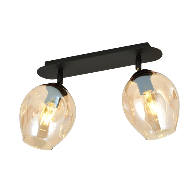 Directional ceiling light FLOW 2 Amber glass 1179/2