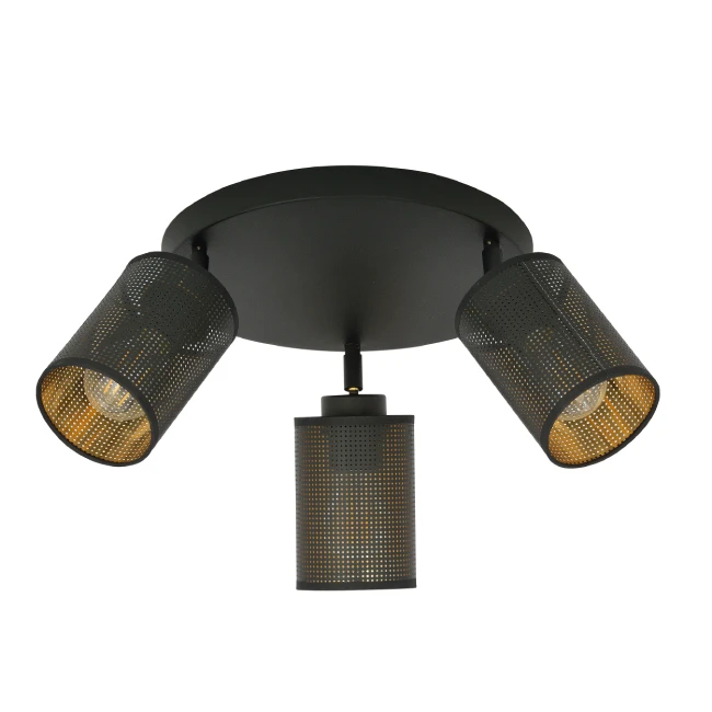 Ceiling directional light BRONX 3 Black 1152/3PREM