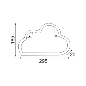 LED Neoninis ženklas Cloud, Violetinė, 29.5x2x18.5cm, IP20, 3xΑΑ/USB