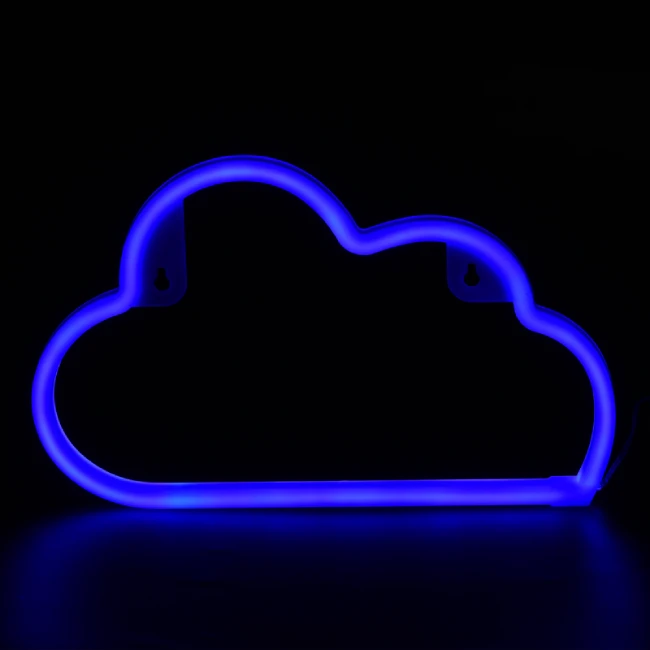 LED Neon sign CLOUD, Blue, 29.5x2x18.5cm, IP20, 3xΑΑ/USB