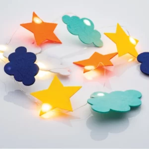 LED Girlianda CLOUDS-STARS, 3000K, IP20, 2xAA, 90+30cm