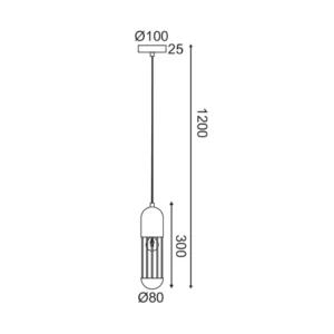 Pakabinamas LED šviestuvas LAB, Baltas, HM171P8WH