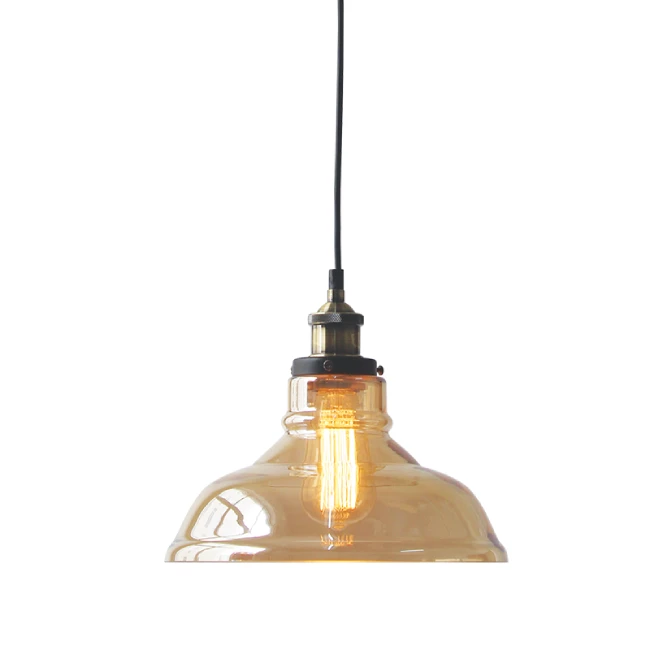 Hanging LED lamp SMYRNA, Amber glass, KS1295PAM1BK