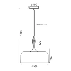 Pakabinamas LED šviestuvas CUBA, Baltas, KS1513P321WH