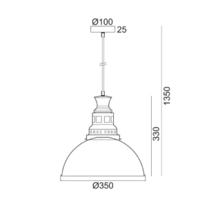 Pakabinamas LED šviestuvas NEVADA, Žalias, KS198435PTR