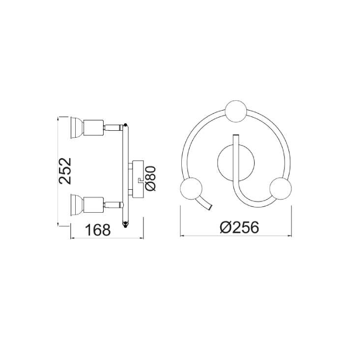 Ceiling directional light TRINITY, White, MC634WH3G