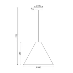 Pakabinamas LED šviestuvas NAIROBI, Rudas, MQ18P133WW