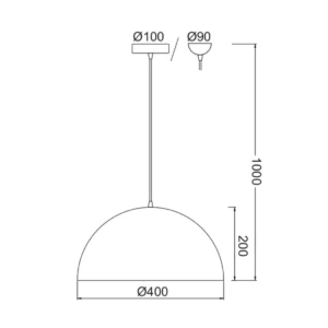 Pakabinamas LED šviestuvas MELINA, Baltas, OD5391MW