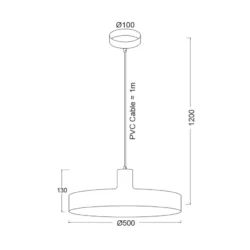 Pakabinamas LED šviestuvas DOMENICA, Baltas, ⌀50, OD5392MWH