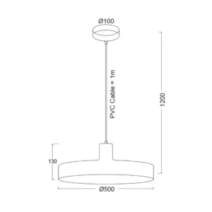 Pakabinamas LED šviestuvas DOMENICA, Baltas, ⌀50, OD5392MWH