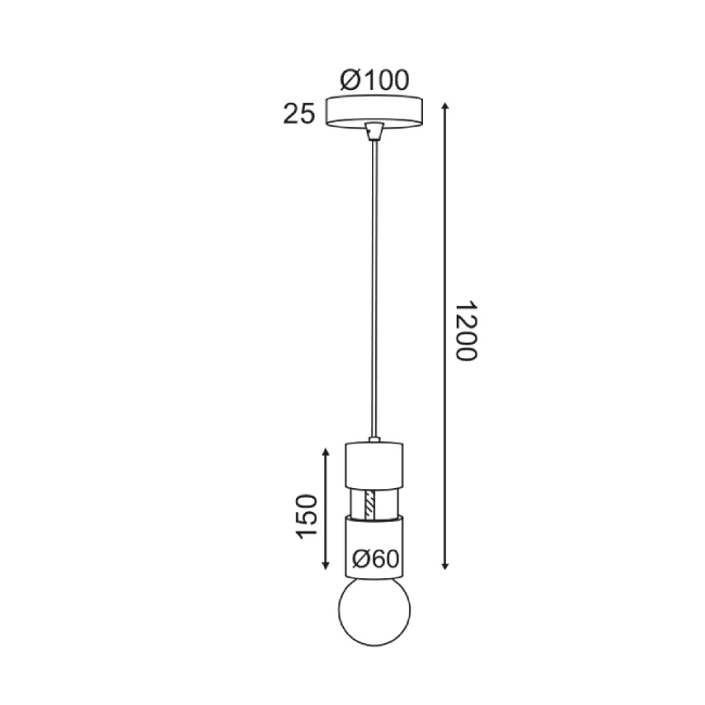 Hanging LED lamp MEMPHIS 1, Sand, OD7831P6