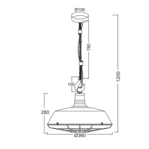 Pakabinamas LED šviestuvas WHOOPER, Baltas, OD8039WH