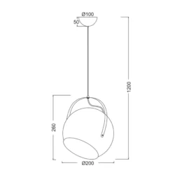 Pakabinamas LED šviestuvas AKANES, Baltas, OD8067WH