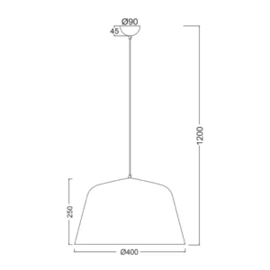 Pakabinamas LED šviestuvas PALLADA, Baltas, OD8072WH