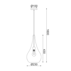 Pakabinamas LED šviestuvas PLEIADES, Chromas, OD90901PCH