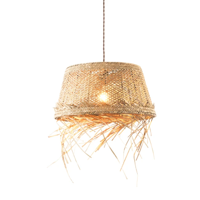 Hanging LED lamp ANDRES, Rattan