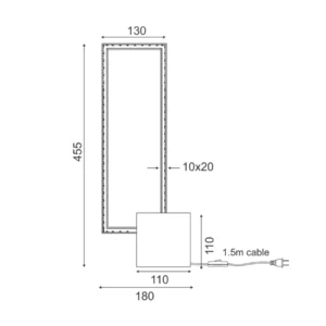 12W Stalinis interjero šviestuvas AELIA, 3000K, Juodas, PN30LEDTBK