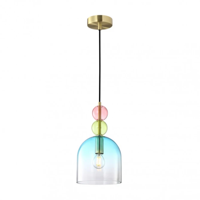 Hanging LED lamp MANSO, Colored glass, PND-37462A-MC-GD