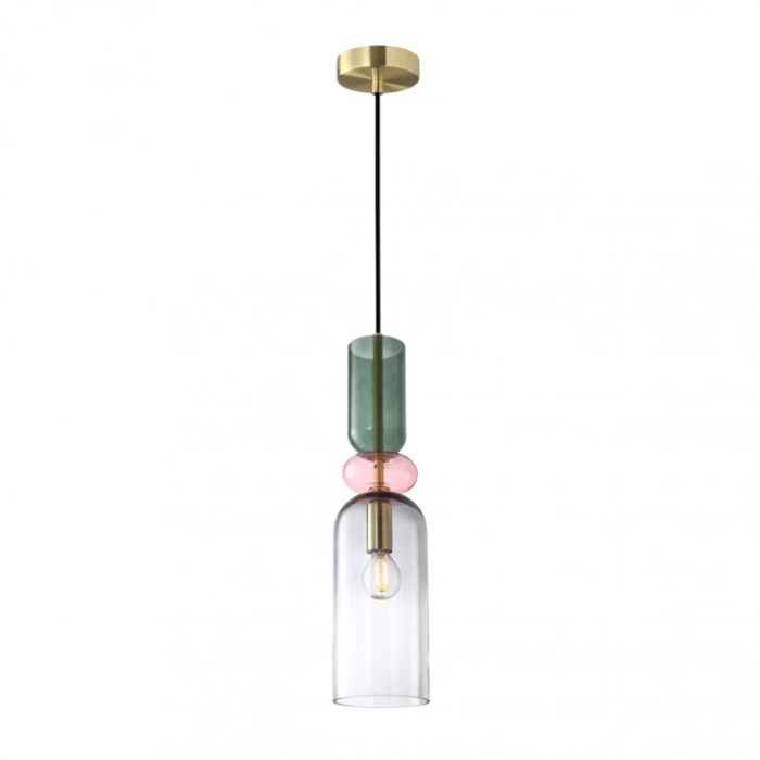 Hanging LED lamp MANSO, Colored glass, PND-37462D-MC-GD