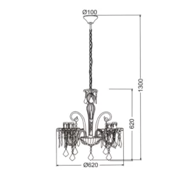 LED Girlianda BIG&MEDIUM STARS, 3000K, 135+30cm, IP20, 3xAA