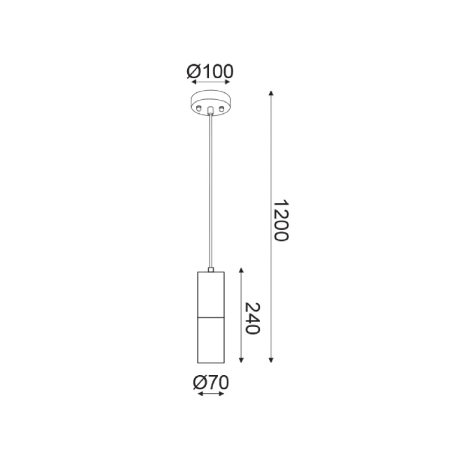 Pakabinamas LED šviestuvas PLACEBO, Pilkas/Baltas, V372581PCW