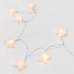 LED Girlianda PLASTIC STARS, 3000K, IP20, 3xAA, 135+30cm