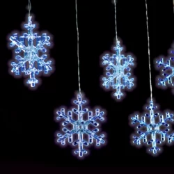 LED Girlianda SNOWFLAKE ICICLE, 4000K, 30/50cm , IP44