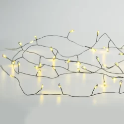 50 LED GIRLIANDA, 3000K, IP20, 2.5M+30CM, 3xAA, Juoda