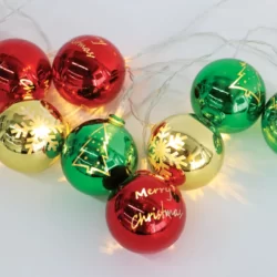 LED Girlianda "XMAS PLASTIC BALL LIGHTS", 3000K, 150+30cm, IP20, 2xAA