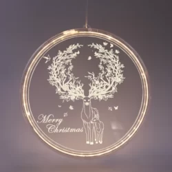 Pakabinama LED dekoracija 3D ACRYLIC REINDEER, 3000K, IP20, 21X21.6cm