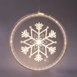 Pakabinama LED dekoracija 3D ACRYLIC SNOWFLAKE, 3000K, IP20, 21x21.6cm, USB