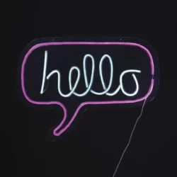 LED Neoninis užrašas "hello", 62x2x46cm, IP20, 2M