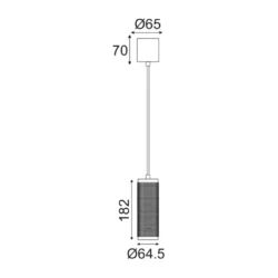 Pakabinamas LED šviestuvas MEGATRON1, Juodas, YL10P118BK